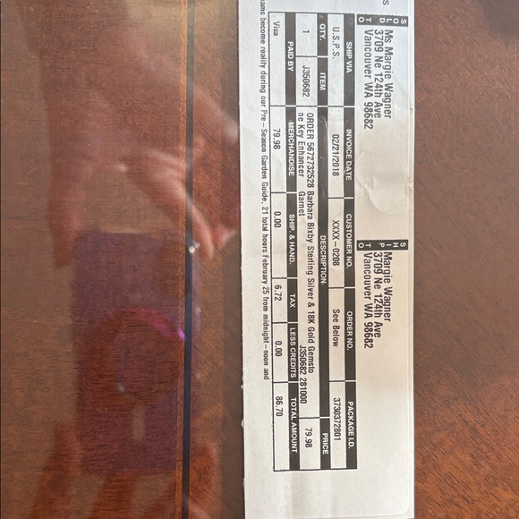 Barbara Bixby sterling silver and 18k gld Garnet Key Enhancer pendant - Picture 8 of 8